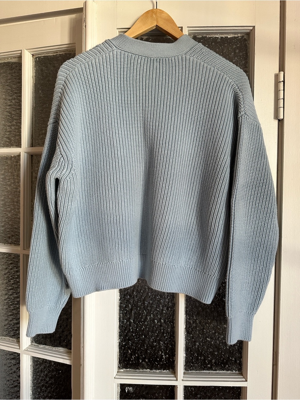 Quince Cotton Fisherman Boxy Cropped Cardigan - Picture 3 of 4